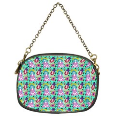 Blue Haired Girl Pattern Green Chain Purse (one Side) by snowwhitegirl