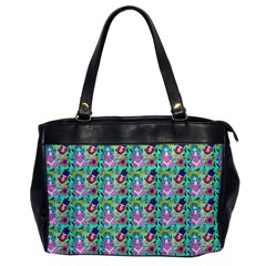 Blue Haired Girl Pattern Green Oversize Office Handbag by snowwhitegirl