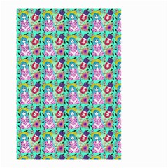 Blue Haired Girl Pattern Green Small Garden Flag (two Sides)