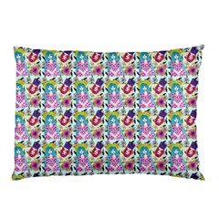 Blue Haired Girl Pattern Blue Pillow Case by snowwhitegirl