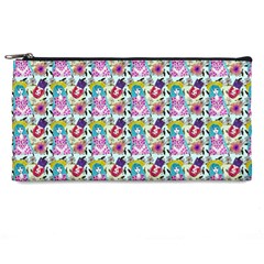 Blue Haired Girl Pattern Blue Pencil Case by snowwhitegirl