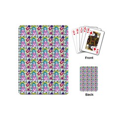 Blue Haired Girl Pattern Blue Playing Cards Single Design (mini) by snowwhitegirl