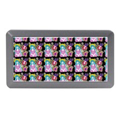 Blue Haired Girl Pattern Black Memory Card Reader (mini) by snowwhitegirl