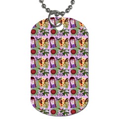 Purple Glasses Girl Pattern Lilac Dog Tag (two Sides) by snowwhitegirl