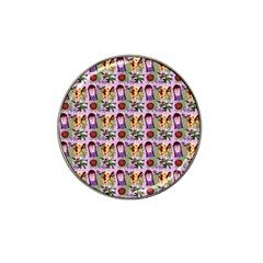 Purple Glasses Girl Pattern Lilac Hat Clip Ball Marker by snowwhitegirl