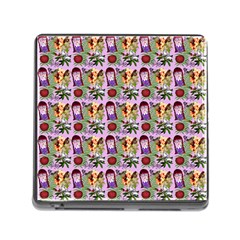 Purple Glasses Girl Pattern Lilac Memory Card Reader (square 5 Slot) by snowwhitegirl