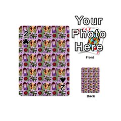 Purple Glasses Girl Pattern Lilac Playing Cards 54 Designs (mini) by snowwhitegirl