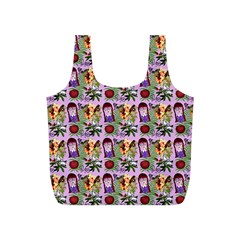 Purple Glasses Girl Pattern Lilac Full Print Recycle Bag (s) by snowwhitegirl