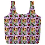 Purple Glasses Girl Pattern Lilac Full Print Recycle Bag (XXXL) Front