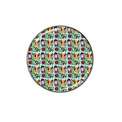 Purple Glasses Girl Pattern Blue Hat Clip Ball Marker by snowwhitegirl