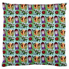 Purple Glasses Girl Pattern Blue Standard Flano Cushion Case (one Side) by snowwhitegirl