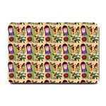 Purple Glasses Girl Pattern Peach Small Doormat  24 x16  Door Mat