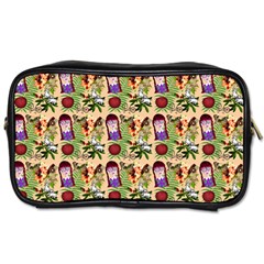 Purple Glasses Girl Pattern Peach Toiletries Bag (one Side) by snowwhitegirl