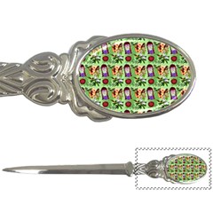 Purple Glasses Girl Pattern Green Letter Opener by snowwhitegirl