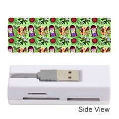 Purple Glasses Girl Pattern Green Memory Card Reader (stick) by snowwhitegirl