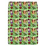 Purple Glasses Girl Pattern Green Removable Flap Cover (L) Front