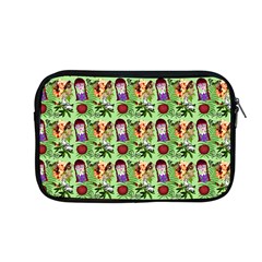 Purple Glasses Girl Pattern Green Apple Macbook Pro 13  Zipper Case by snowwhitegirl