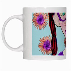 Purple Glasses Girl Wall White Mugs by snowwhitegirl