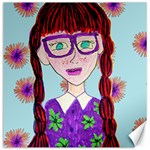 Purple Glasses Girl Wall Canvas 20  x 20  19 x19.27  Canvas - 1