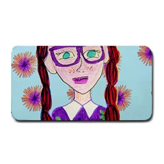 Purple Glasses Girl Wall Medium Bar Mats by snowwhitegirl