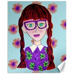 Purple Glasses Girl Wall Canvas 11  x 14  10.95 x13.48  Canvas - 1