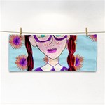 Purple Glasses Girl Wall Hand Towel Front