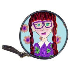 Purple Glasses Girl Wall Classic 20-cd Wallets by snowwhitegirl