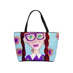 Purple Glasses Girl Wall Classic Shoulder Handbag by snowwhitegirl