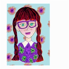 Purple Glasses Girl Wall Small Garden Flag (two Sides) by snowwhitegirl