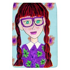 Purple Glasses Girl Wall Removable Flap Cover (S)