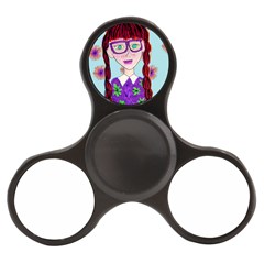 Purple Glasses Girl Wall Finger Spinner by snowwhitegirl