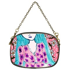 Blue Haired Girl Wall Chain Purse (one Side) by snowwhitegirl