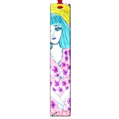 Blue Haired Girl Wall Large Book Marks by snowwhitegirl