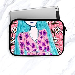 Blue Haired Girl Wall Apple Ipad Mini Zipper Cases by snowwhitegirl