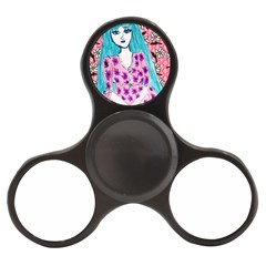 Blue Haired Girl Wall Finger Spinner by snowwhitegirl