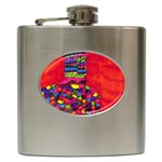 Colorful Leg Warmers Hip Flask (6 oz) Front