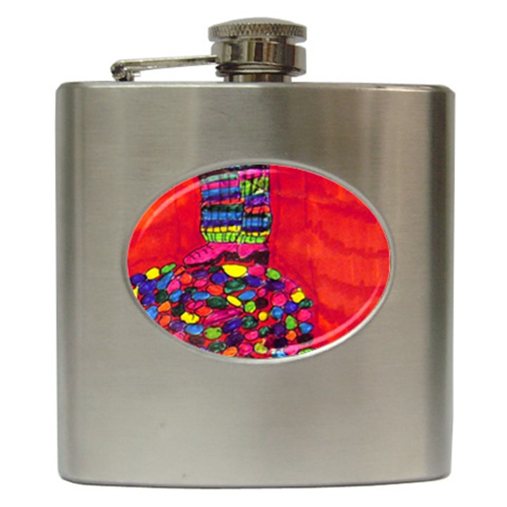 Colorful Leg Warmers Hip Flask (6 oz)