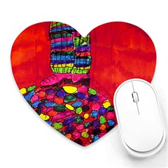 Colorful Leg Warmers Heart Mousepads by snowwhitegirl