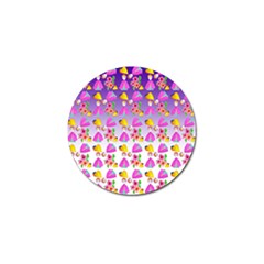 Girl With Hood Cape Heart Lemon Patternpurple Ombre Golf Ball Marker by snowwhitegirl