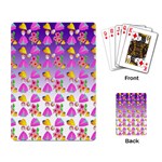 Girl With Hood Cape Heart Lemon Patternpurple Ombre Playing Cards Single Design (Rectangle) Back