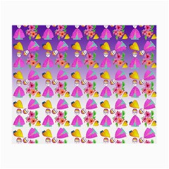 Girl With Hood Cape Heart Lemon Patternpurple Ombre Small Glasses Cloth (2 Sides) by snowwhitegirl