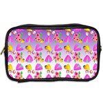 Girl With Hood Cape Heart Lemon Patternpurple Ombre Toiletries Bag (Two Sides) Back