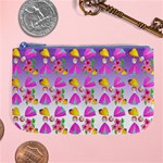 Girl With Hood Cape Heart Lemon Patternpurple Ombre Large Coin Purse Front