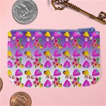 Girl With Hood Cape Heart Lemon Patternpurple Ombre Large Coin Purse Back