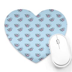 Zodiac Bat Pink Blue Heart Mousepads by snowwhitegirl