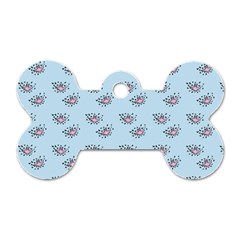 Zodiac Bat Pink Blue Dog Tag Bone (two Sides) by snowwhitegirl