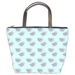 Zodiac Bat Pink Blue Bucket Bag by snowwhitegirl