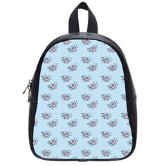 Zodiac Bat Pink Blue School Bag (small) by snowwhitegirl