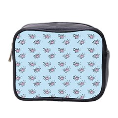 Zodiac Bat Pink Blue Mini Toiletries Bag (two Sides) by snowwhitegirl