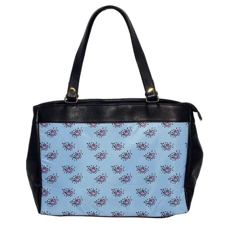 Zodiac Bat Pink Blue Oversize Office Handbag